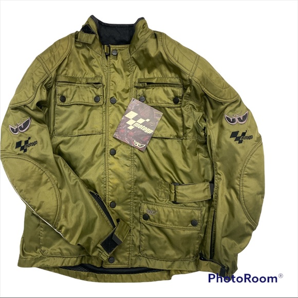 NWT Vintage MotoGP Mens Motorcycle Riding Jacket Medium Removable Liner - Picture 3 of 8